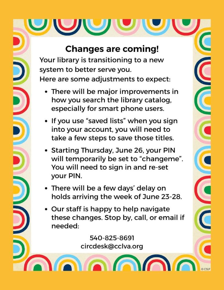 changes coming