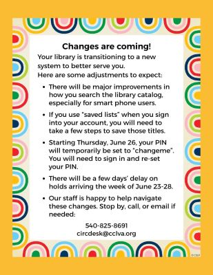 changes coming