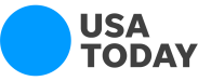 Blue circle left, USA TODAY on right