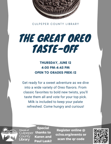 flyer with oreos on it describing oreo taste event