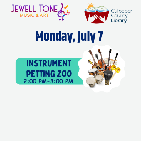 Flyer about Instruments with picture of group of instruments