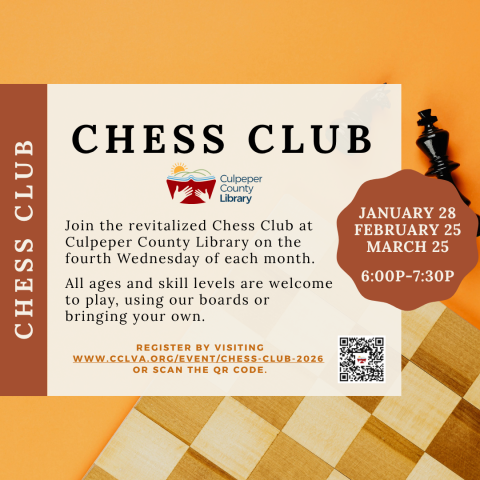 chess board and pieces under chess club advertisement