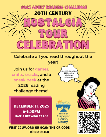 Flyer for the Nostalgia Tour Celebration event. 