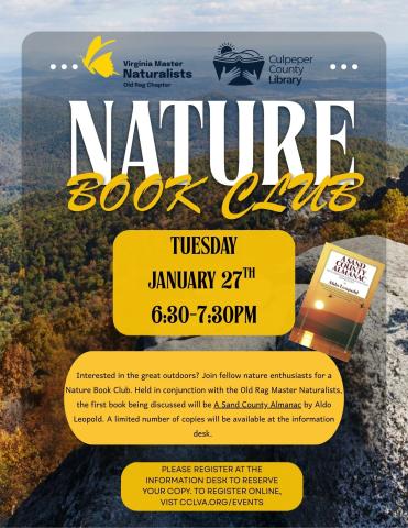 Flyer for Nature Book Club
