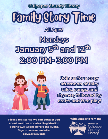 Flyer about Family Story Time