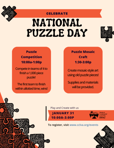 Flyer for the Puzzle Competition Event