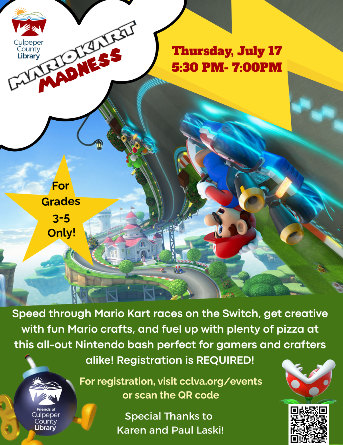 flyer for mariokart madness