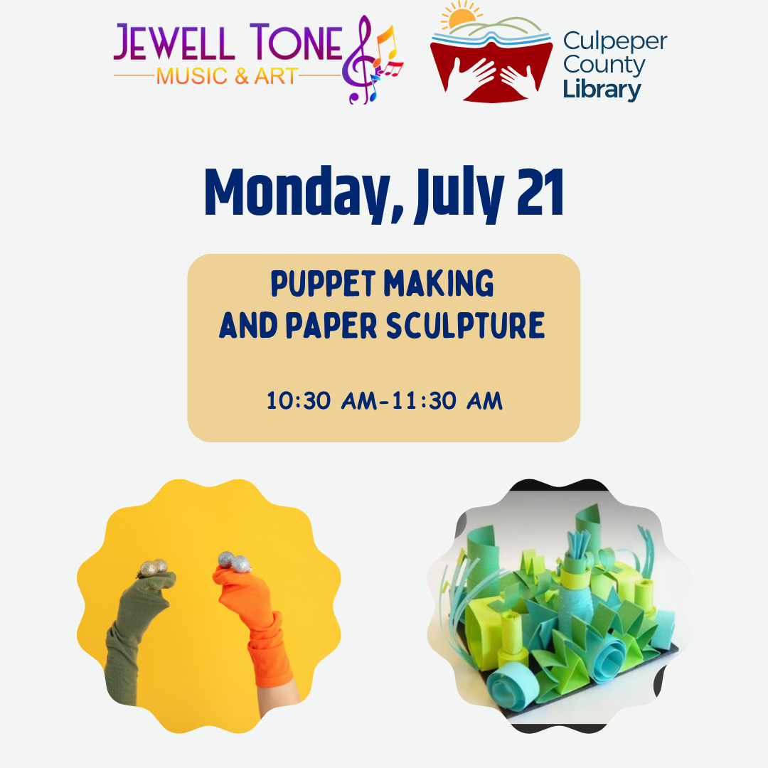 flyer for puppet making and paper sculpture class