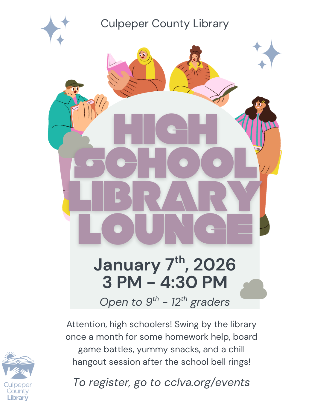 Flyer about High School Library Lounge