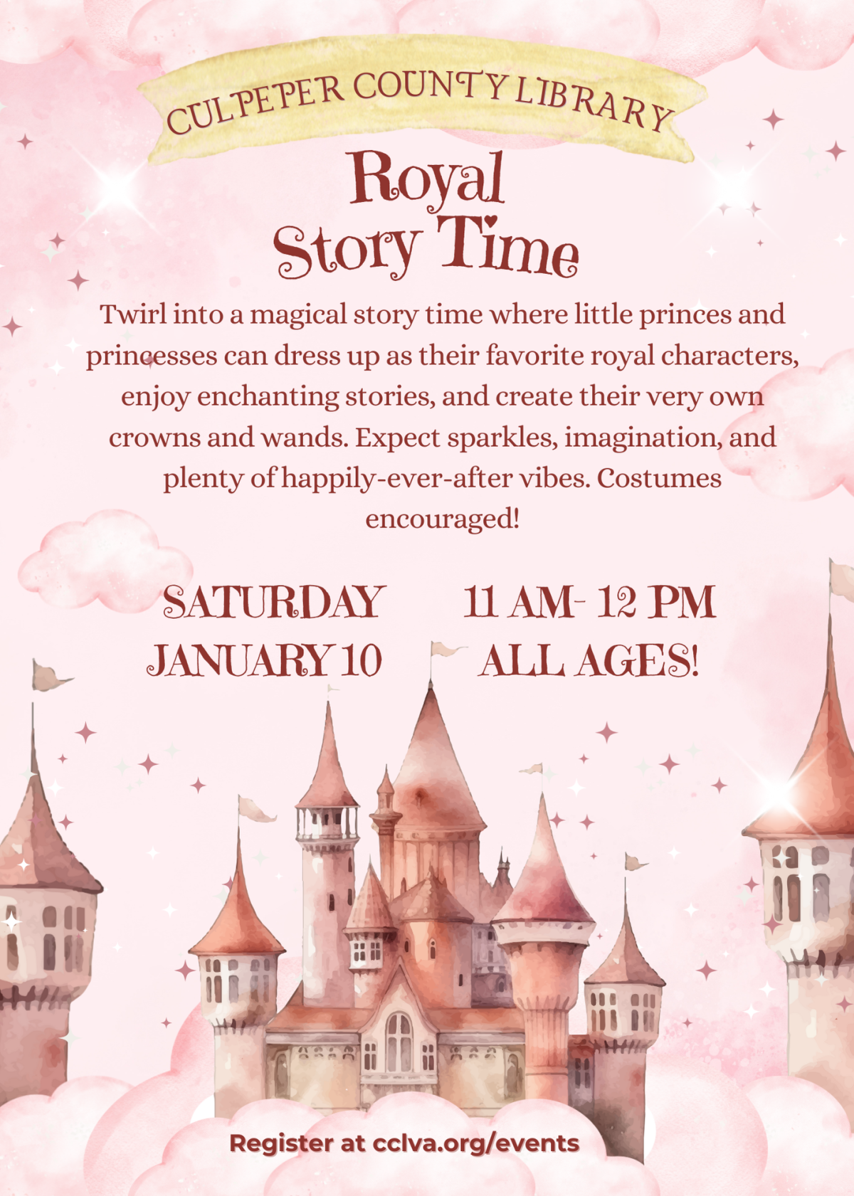 flyer for royal story time
