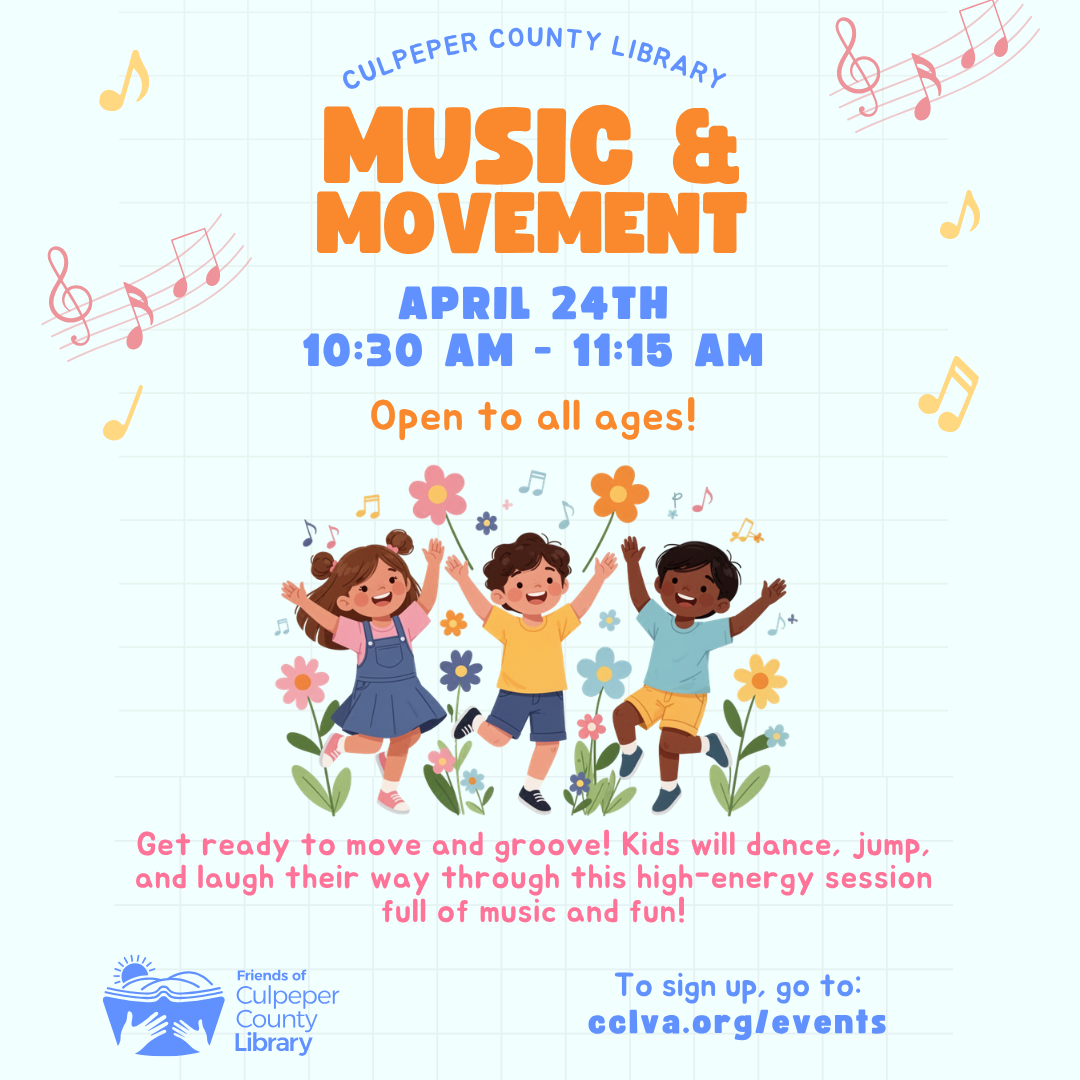 Flyer for Music & Movement with kids dancing